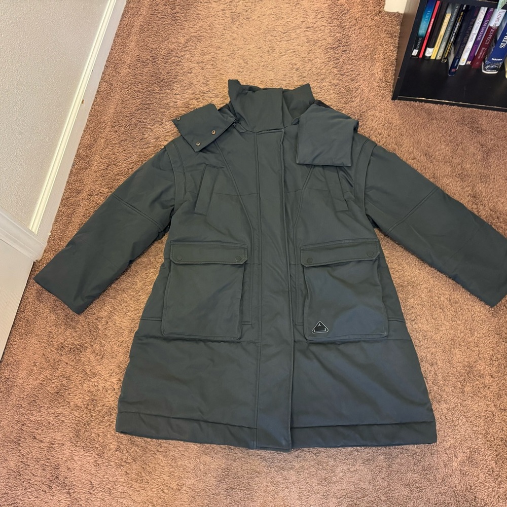 Nike Women's Jordan 23 Engineered Parka Oversized Fit Black 2-in-1 M $375 - Picture 3 of 13